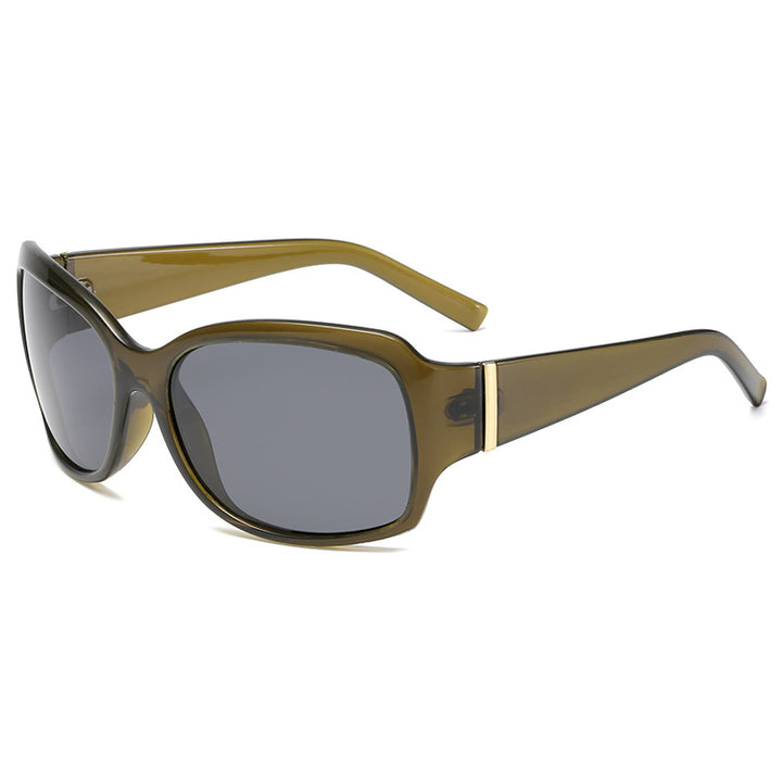 Dame stilfull oversized solbrille med elegant mønster Luvikno
