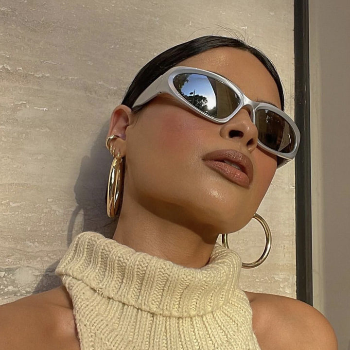 Damer Sporty solbrille med høykvalitets UV-beskyttelsesmateriale Luvikno