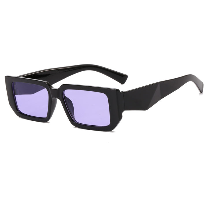 Dame Moderne Rektangulære Solbriller med Fancy Ramme Luvikno