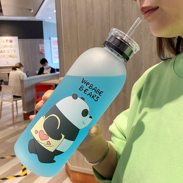 Dame kreativ drikkeflaske med lekent pandadesign Luvikno