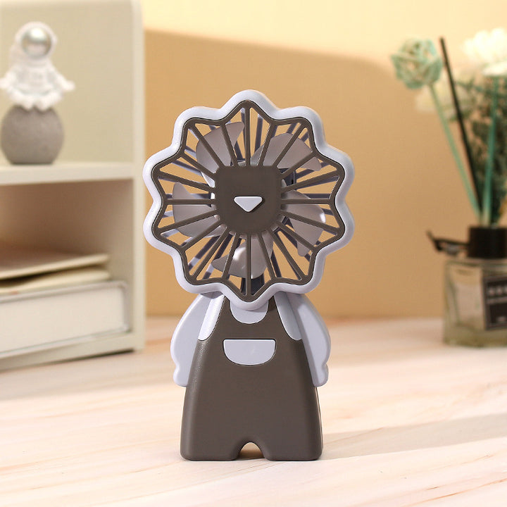 Kvinne kreativ mini håndholdt vifte med blomstermønster Skanto