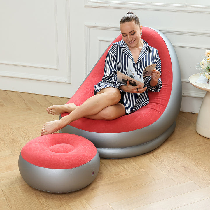Kvinnenes oppblåsbare komfortsofa med ergonomisk ryggstøtte Luvikno