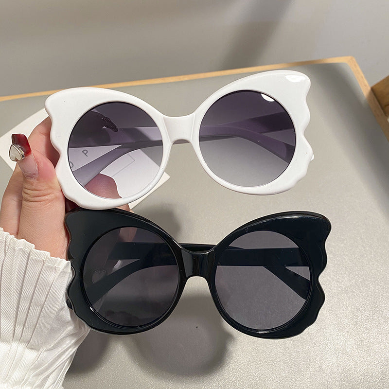 Dame Cat-Eye solbriller med unik rammeform og UV-beskyttelse Luvikno