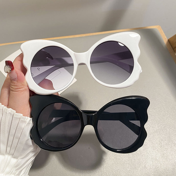 Dame Cat-Eye solbriller med unik rammeform og UV-beskyttelse Luvikno