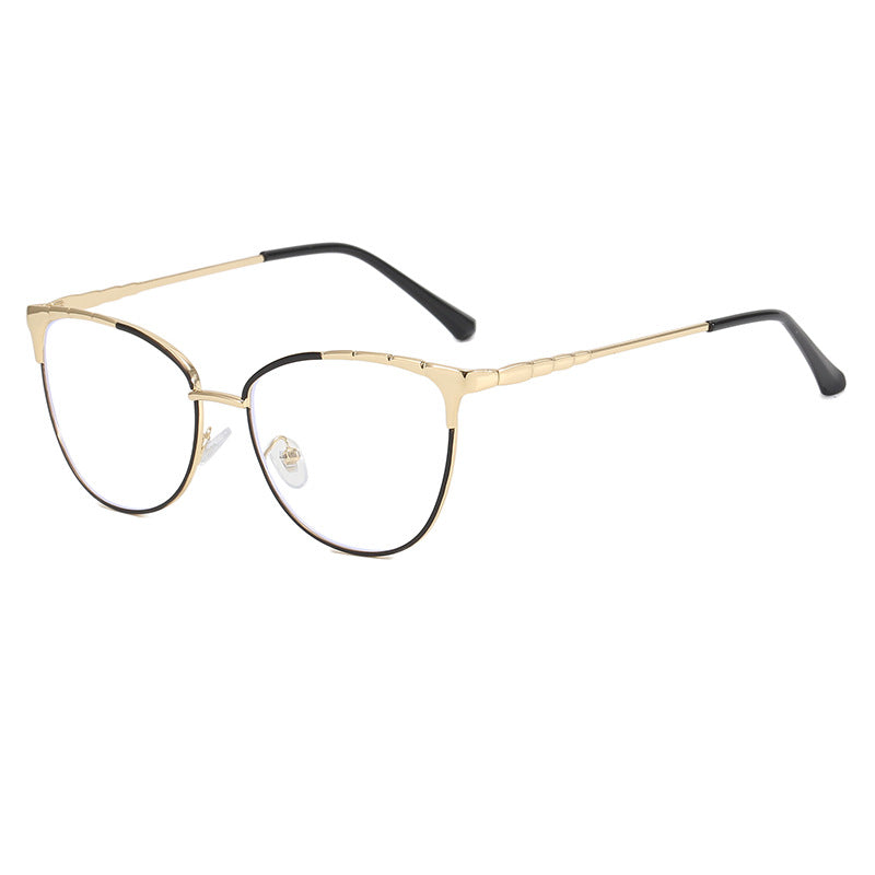 Dame Cat-Eye briller med fine metallakenter Luvikno