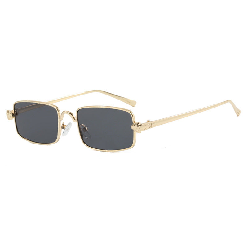 Dame elegant kvadratisk solbrille med luksus metallramme og UV-beskyttelse Luvikno