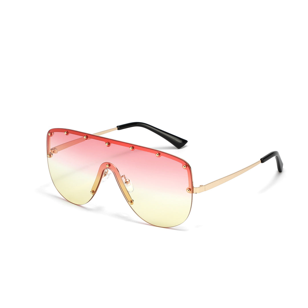 Damer futuristisk oversized solbrille Luvikno