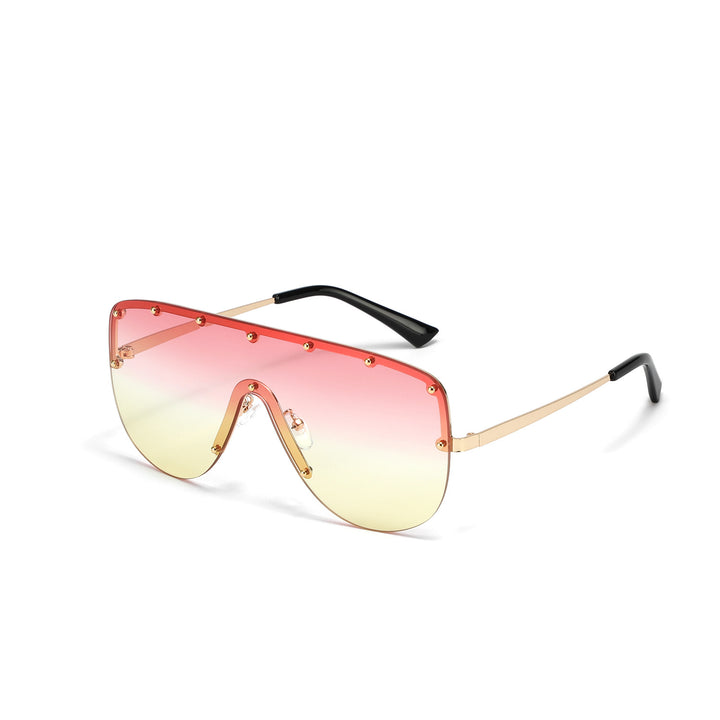 Damer futuristisk oversized solbrille Luvikno