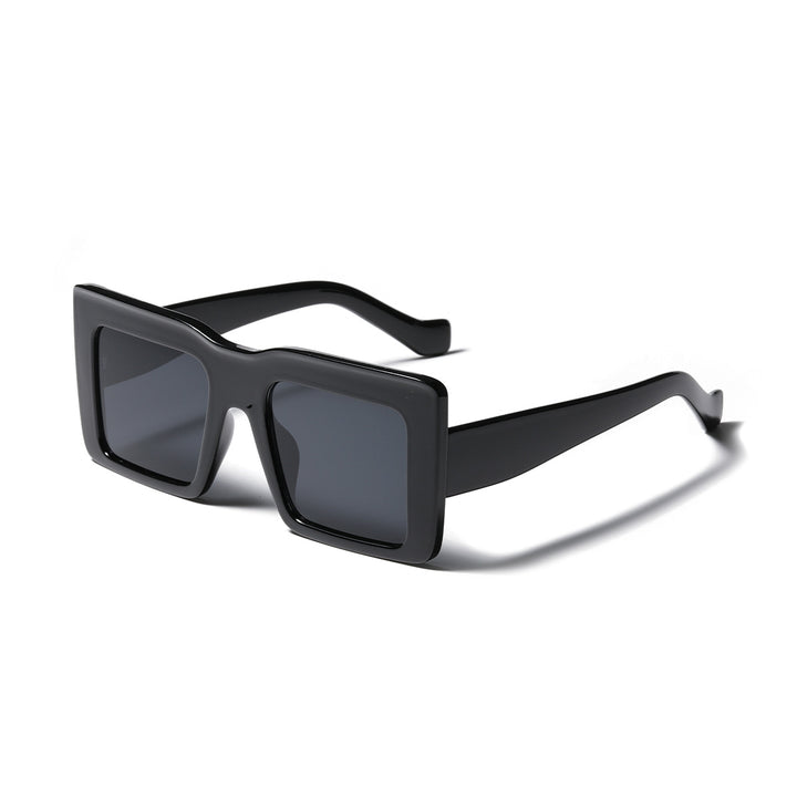 Dame firkantet solbrille med gjennomsiktig ramme og UV-beskyttelse Luvikno