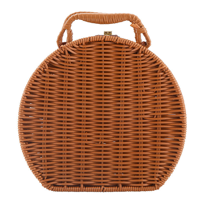 Damer Runde Wicker Håndveske Luvikno