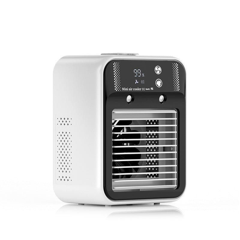 Unisex nan bærbar Mini-luftkjøler med luftfukter digitalt display USB-drift Luvikno