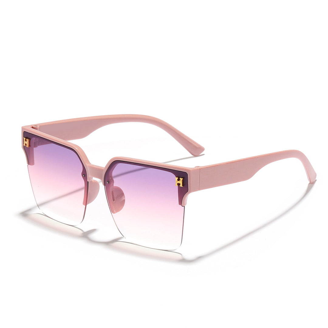 Dame moderne firkantet solbrille med transparent ramme Luvikno
