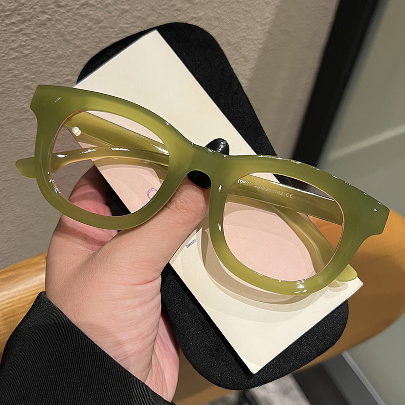 Dame trendy oversized solbriller med markant design Luvikno