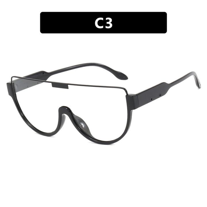 Dame futuristisk sportssolbrille med høyglanset ramme Luvikno
