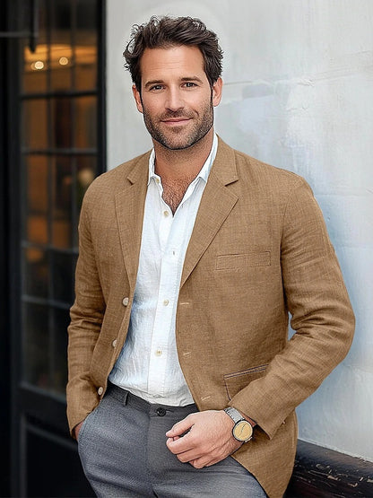 Miesten rento pellavableiser Luvik