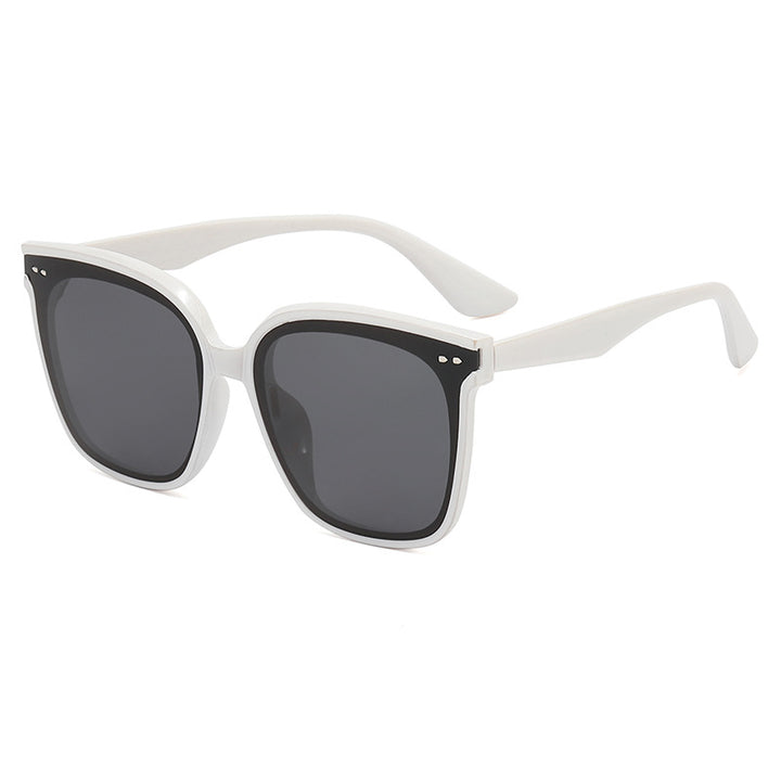 Dame kvadratisk solbrille med speilende fargekobling Luvikno