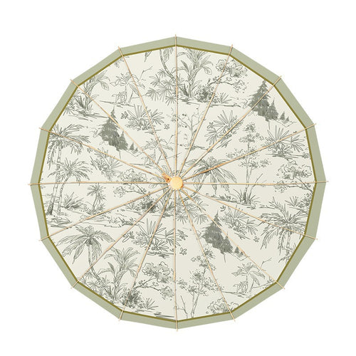 Damer elegant folder paraply med blomsterdesign Luvikno