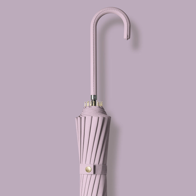 Damer elegant og vindbestandig sammenleggbart regnparaply med ergonomisk grep Luvikno