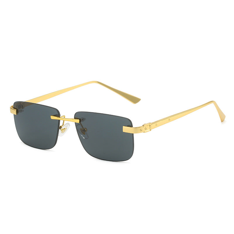 Dame moteriktig halvrandsbrille med elegant metallramme Luvikno