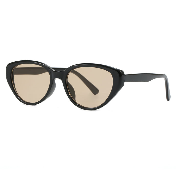Dame Cat-Eye Solbriller med trendy leopardmønster Luvikno