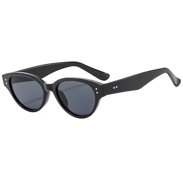 Dame Cat-Eye solbriller med elegant plastisk ramme og UV-beskyttelse Luvikno