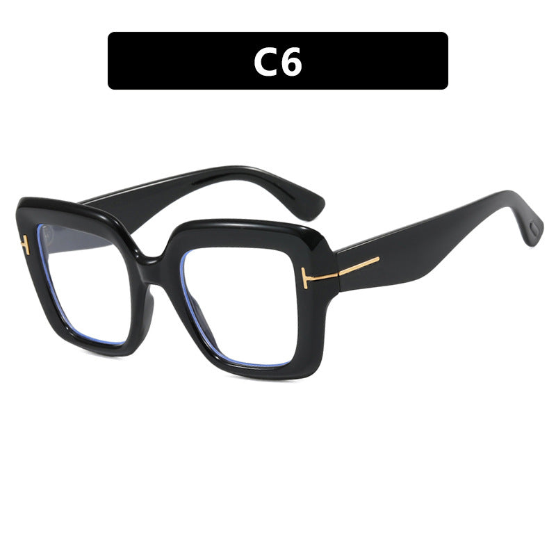 Dame firkantet solbrille med komfortabel plastramme og UV-beskyttelse Luvikno