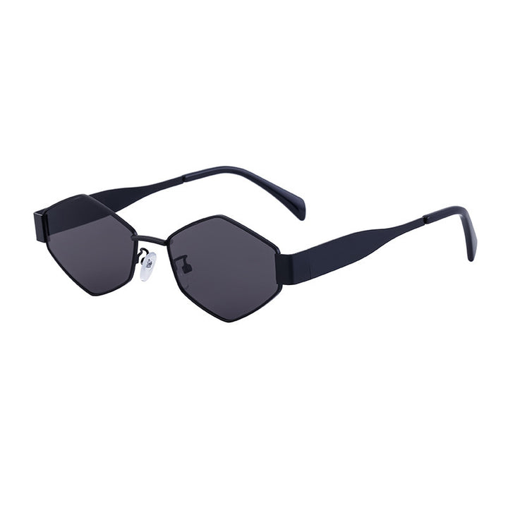 Dame geometrisk solbrille med moderne ramme Luvikno