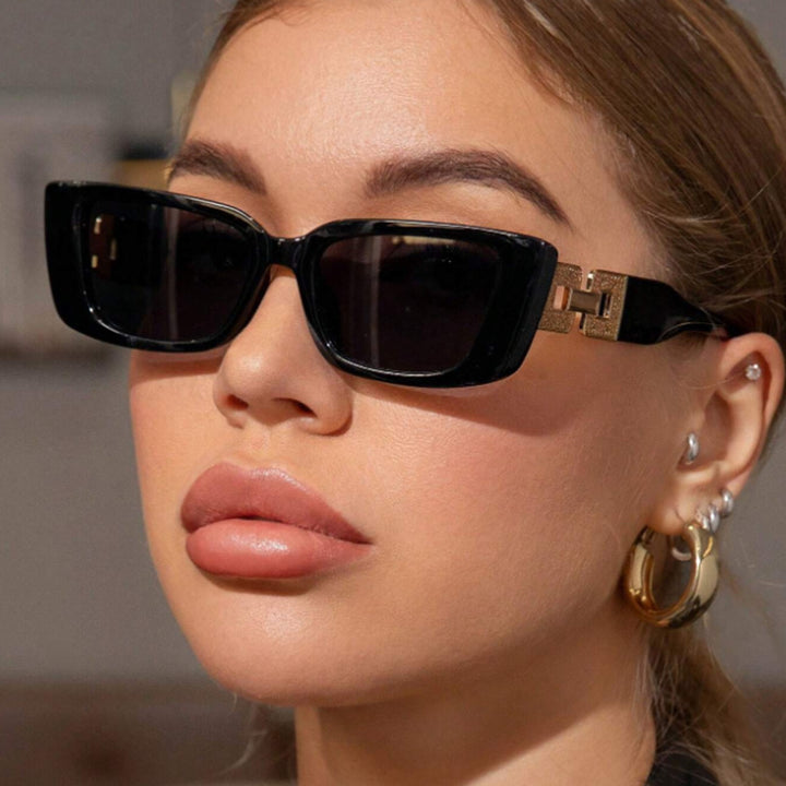 Dame moteriktig Oversized solbrille med unikt leopardmønster Luvikno