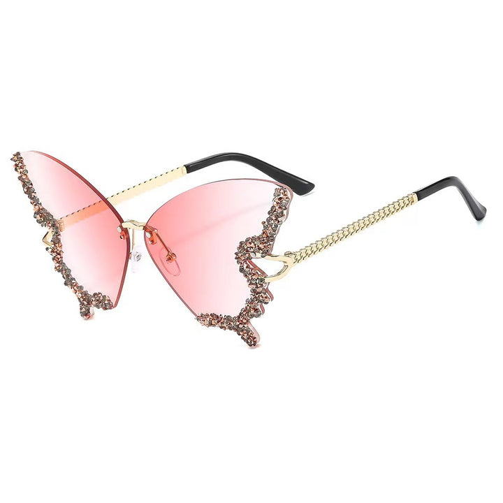 Dame ekstravagant Flügel-solbrille Luvikno