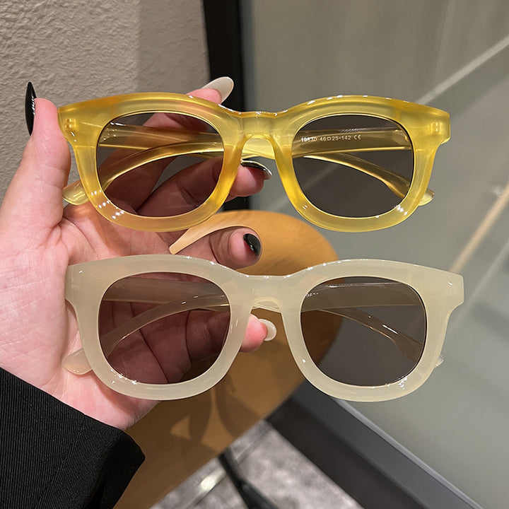 Dame trendy oversized solbriller med markant design Luvikno