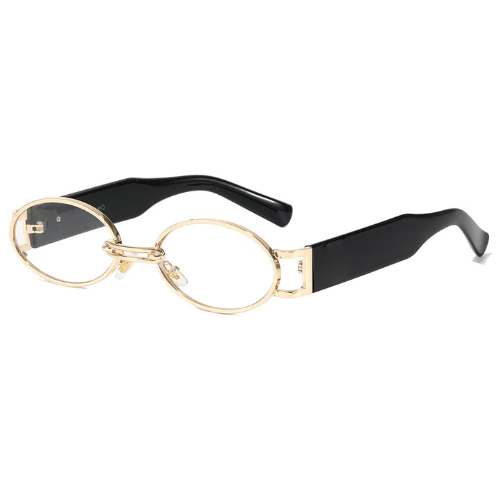 Dame moteriktig solbrille i oval design Luvikno
