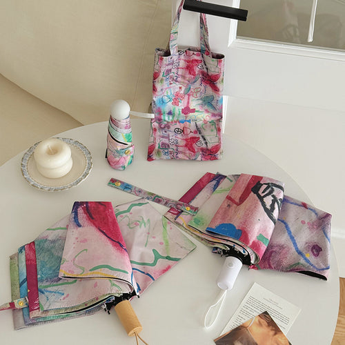 Damer Faltbar Designerveske med kreativt kunstmotiv Luvikno