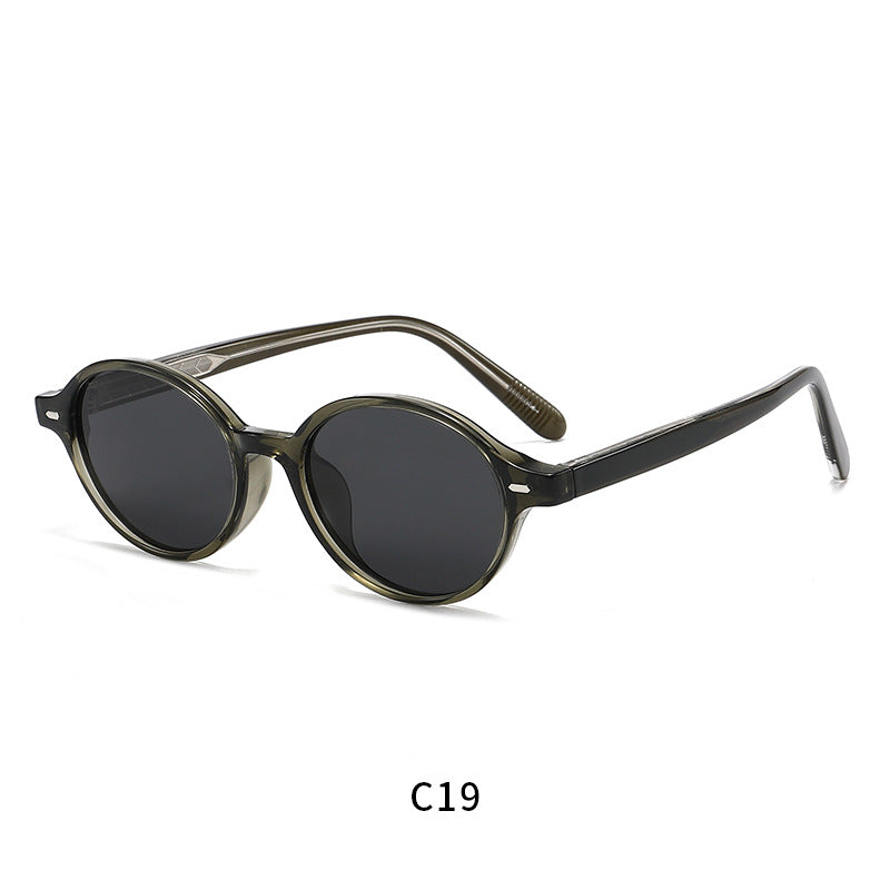 Dames trendy ronde zonnebriller Luvikno