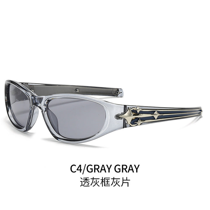 Dame Sporty solbrille i moderne design med stilfull metallramme Luvikno