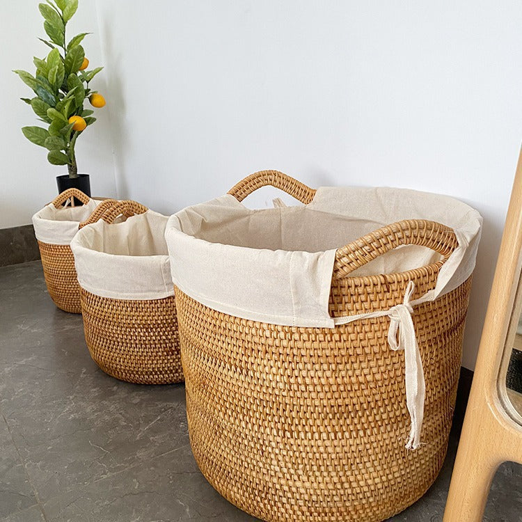 Damer Elegant håndfl woven kurv med praktiske håndtak Luvikno