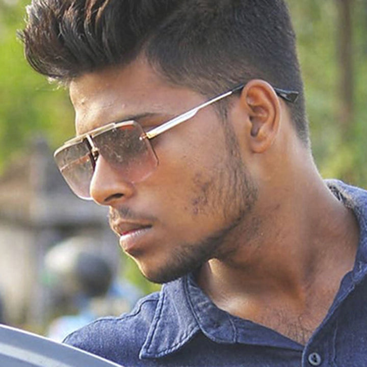 Dame kvadratisk solbrille i stilfull minimalistisk design Luvikno