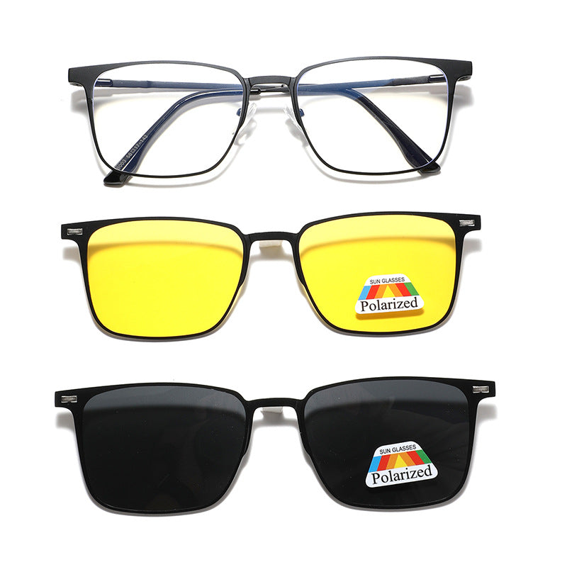 Dame fashionable solbrille med utskiftbare polariserende linser Luvikno