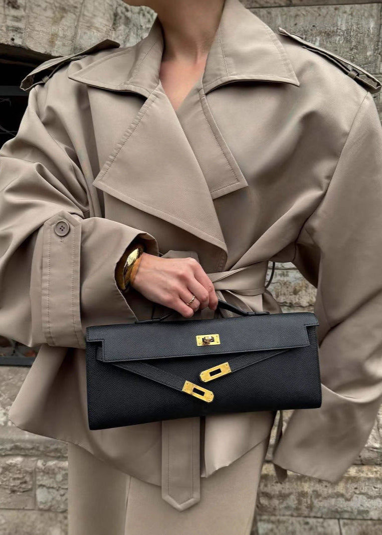 Luvik | Hofteskåret trenchcoat