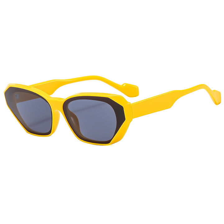 Dame trendy polygonale solbriller Luvikno