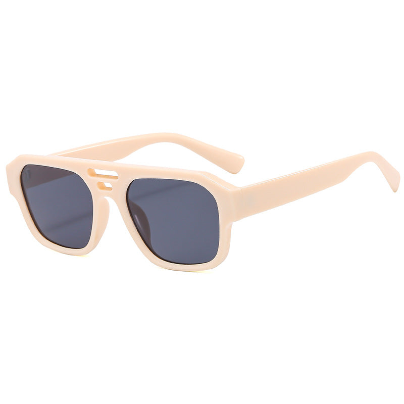 Damer Modische solbriller med kantet design og UV-beskyttelse Luvikno