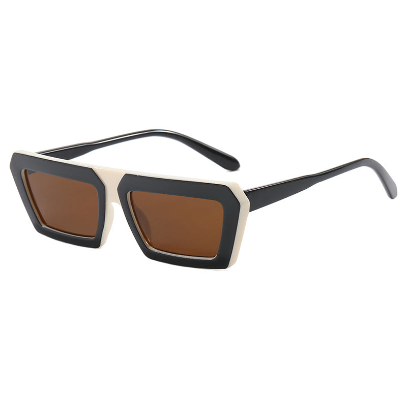 Dame geometrisk solbrille i trendy design Luvikno