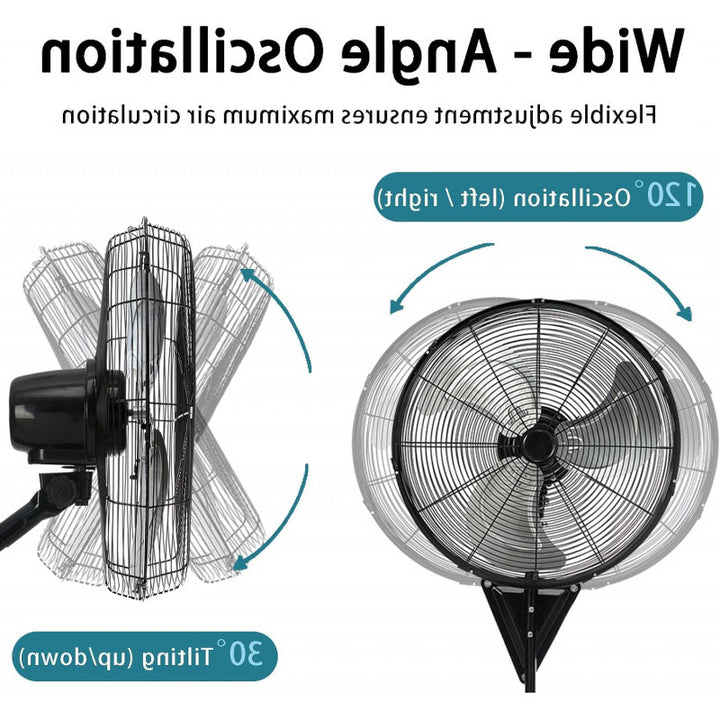 Unisex Veggventilator med kraftig luftsirkulasjon Luvikno
