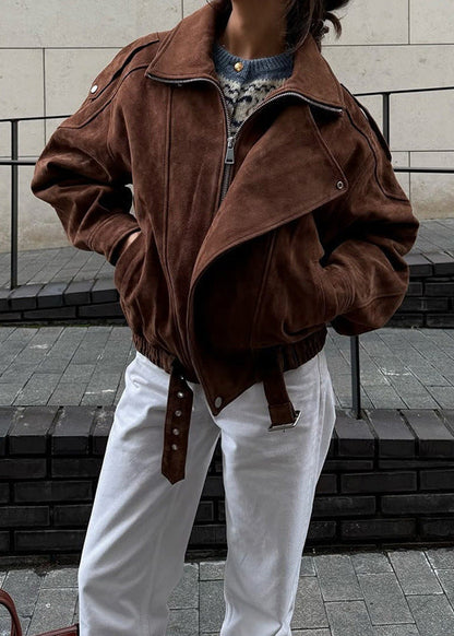 Luvik | Nubuck Moto Bomber Jacket