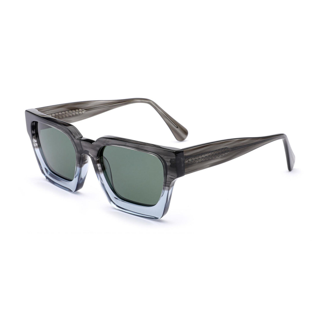 Dame firkantet solbrille med innovativ ram og polariserte glass Luvikno