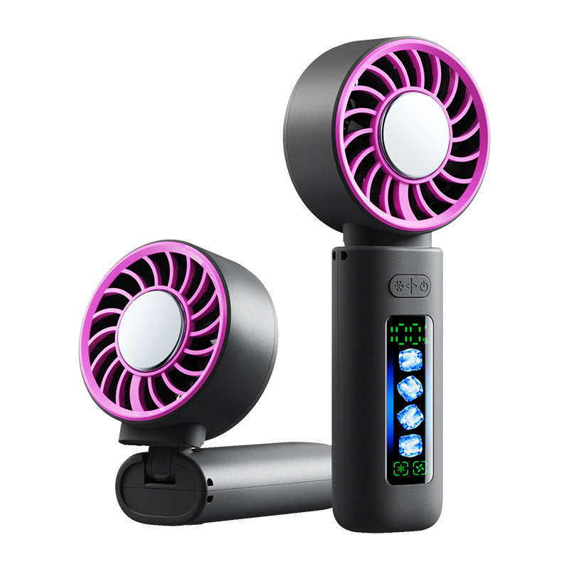 Damer bærbar USB Mini Vifte med LED-skjerm Luvikno