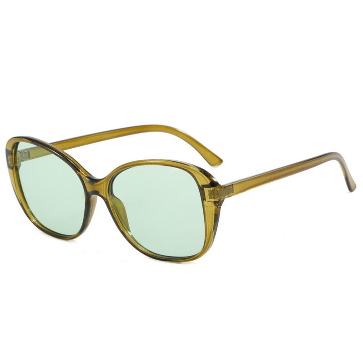 Dame Vintage solbrille med unik, bred ramme Luvikno