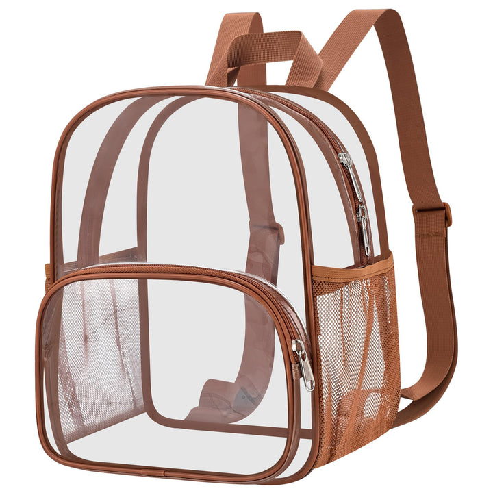 Unisex transparent hverdagsryggsekk med forsterket bunn og pustende stropper Luvikno