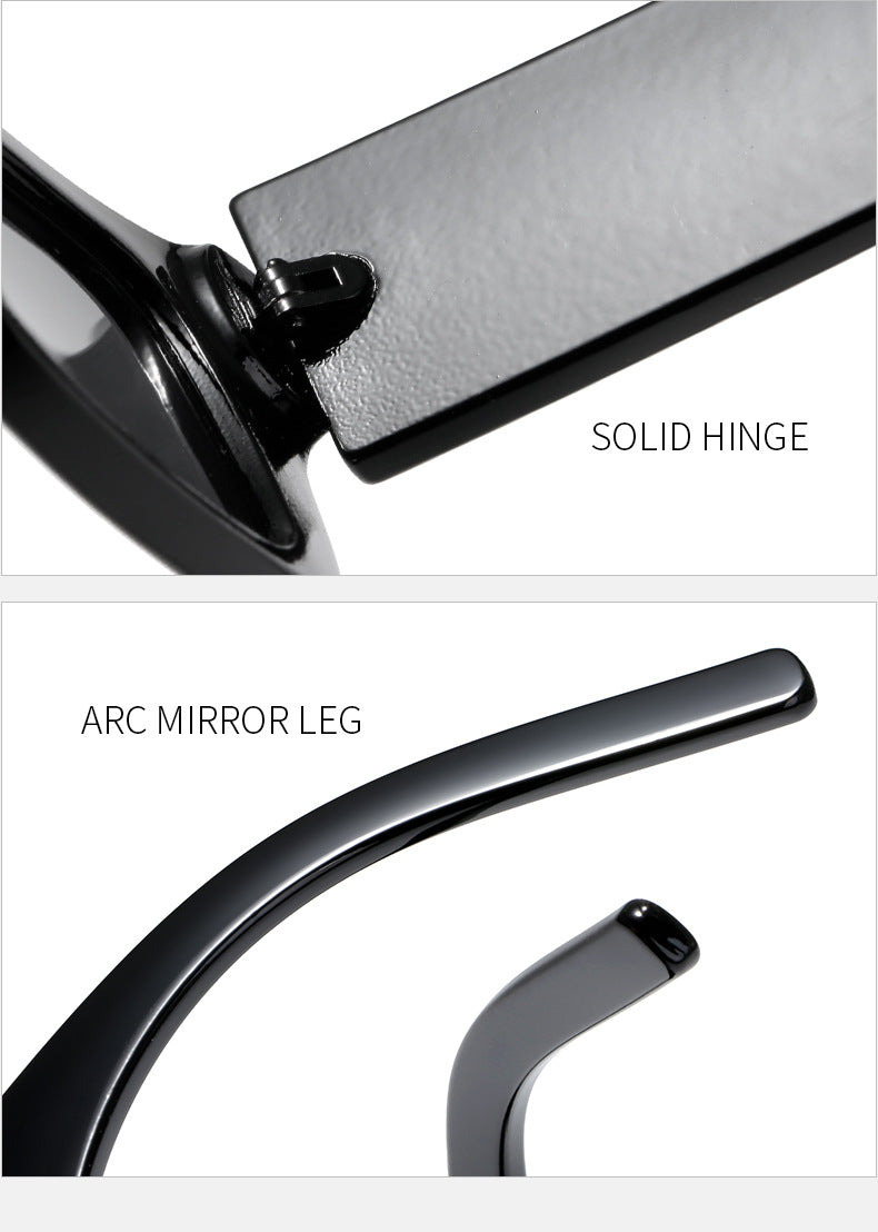 Dame moteriktig rektangulær solbrille i innovativ design Luvikno