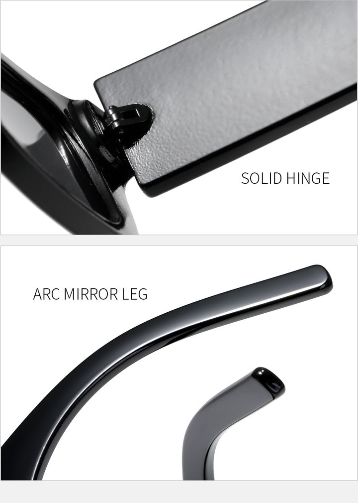 Dame moteriktig rektangulær solbrille i innovativ design Luvikno