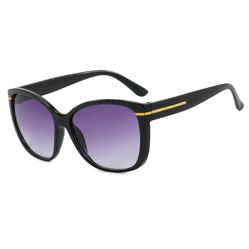 Dame oversized solbriller med elegant plast ramme og beskyttende UV-filter Luvikno